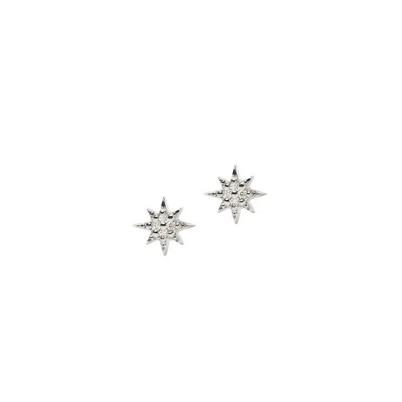 Micro Aztec North Star Studs (Silver or Gold)
