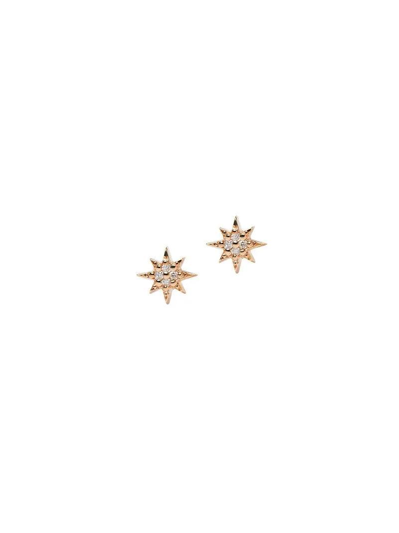 Micro Aztec North Star Studs (Silver or Gold)