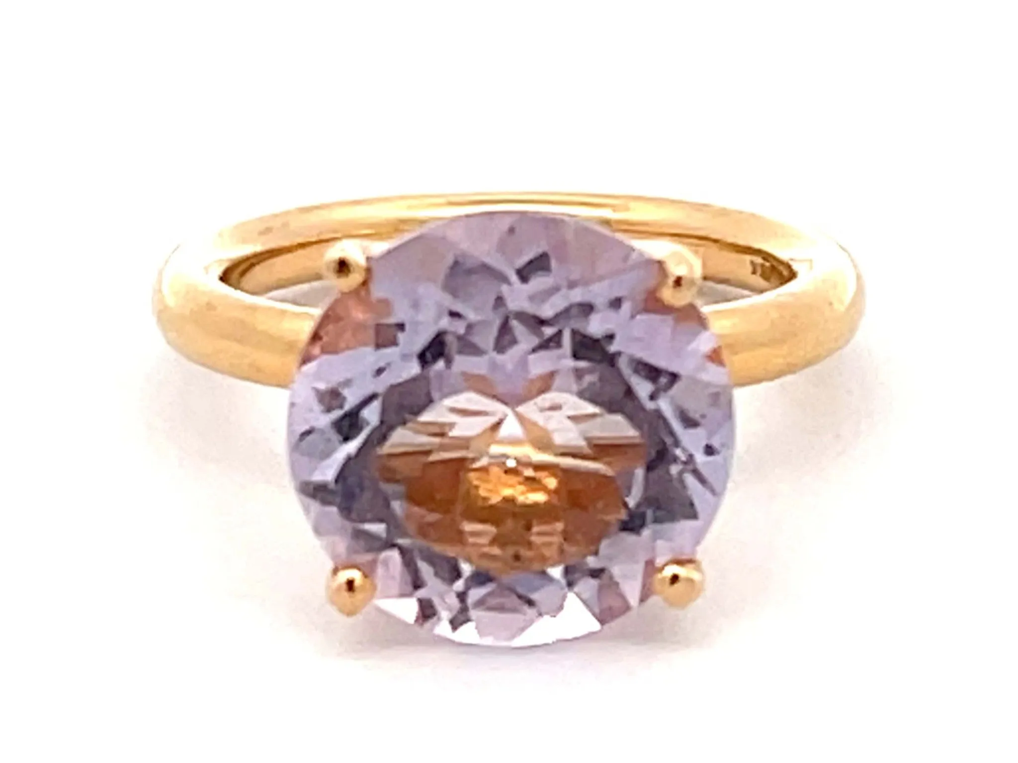 Morganite Ring in 18k Yellow Gold