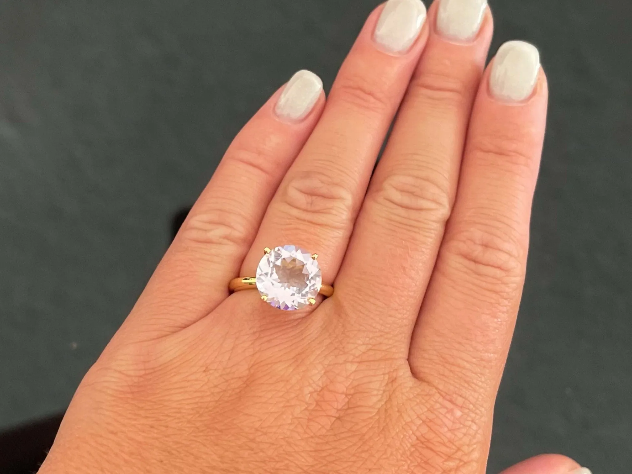 Morganite Ring in 18k Yellow Gold