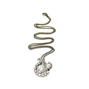 Platinum and 14K White Gold Diamond Pendant