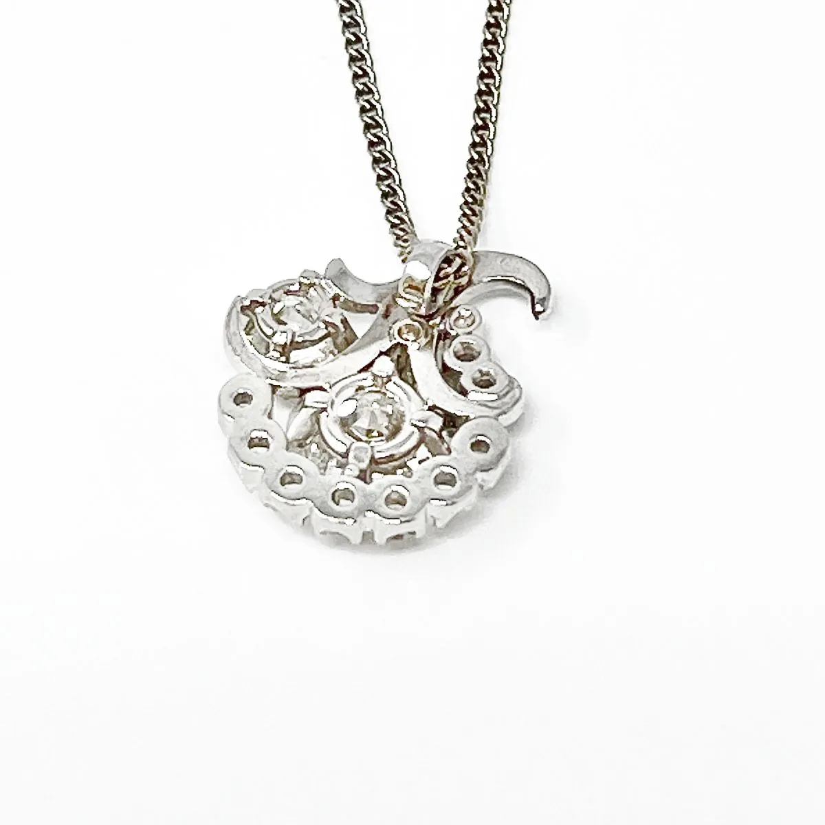 Platinum and 14K White Gold Diamond Pendant