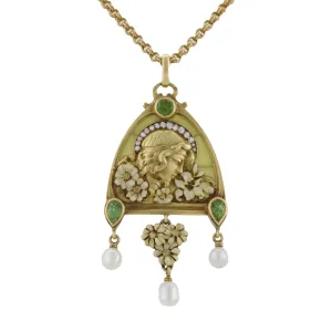 Plique-??-Jour Enamel ??Juliet?? Pendant Necklace