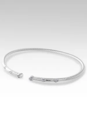 Rhodium Joy in Gratitude Tip-to-Tip Bracelet? in White Zircon