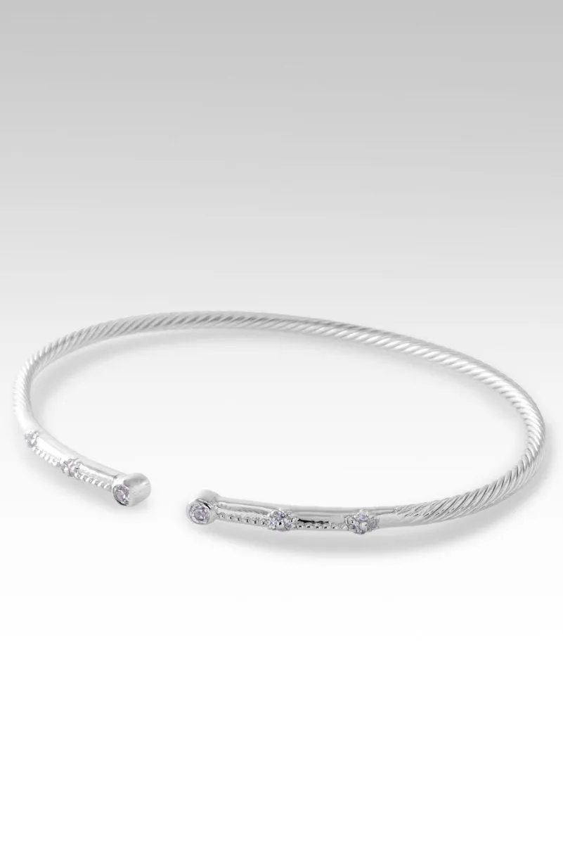 Rhodium Joy in Gratitude Tip-to-Tip Bracelet? in White Zircon