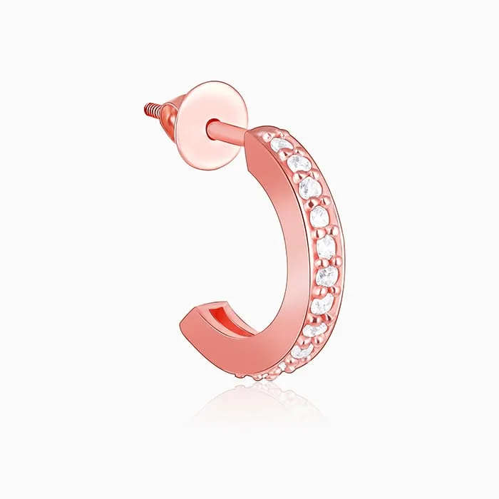 Rose Gold Bliss Hoop Earrings