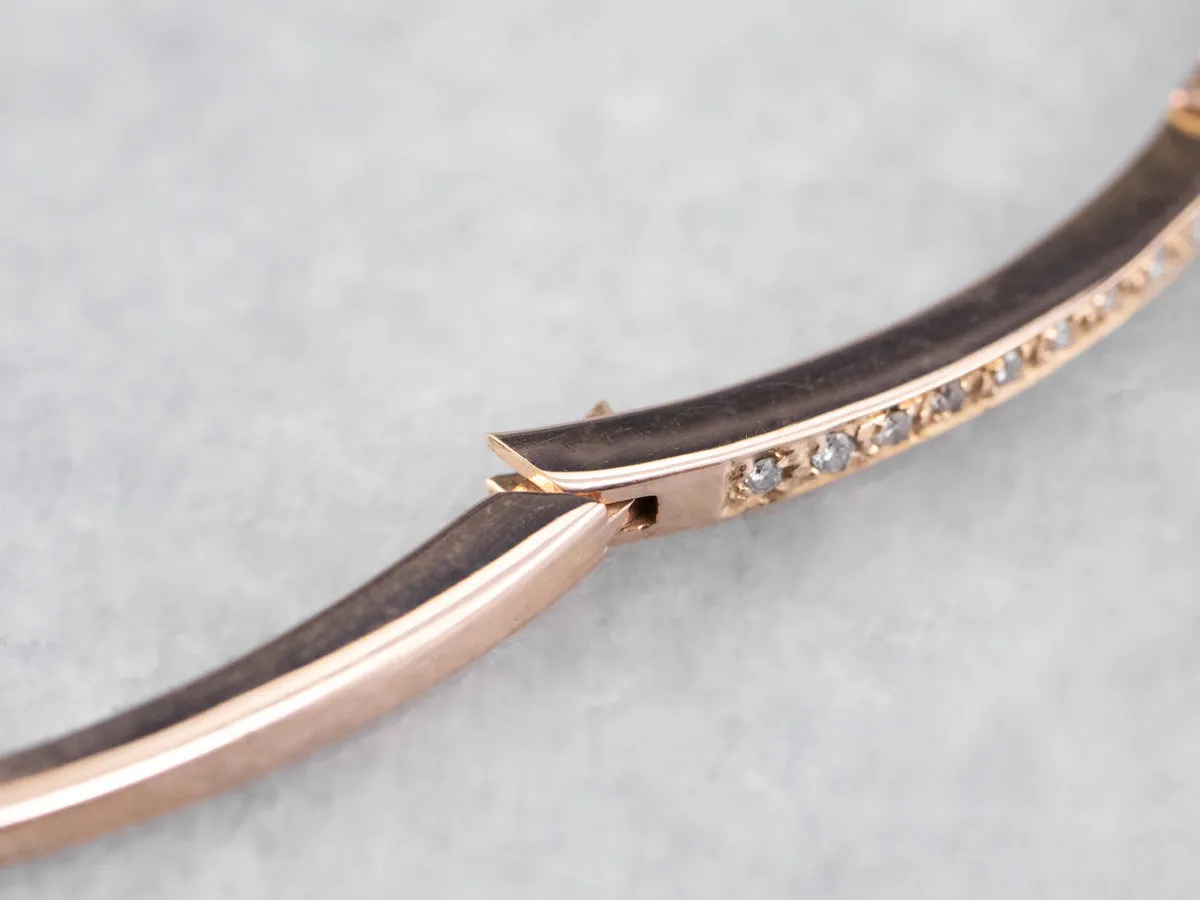 Rose Gold Diamond Bangle Bracelet