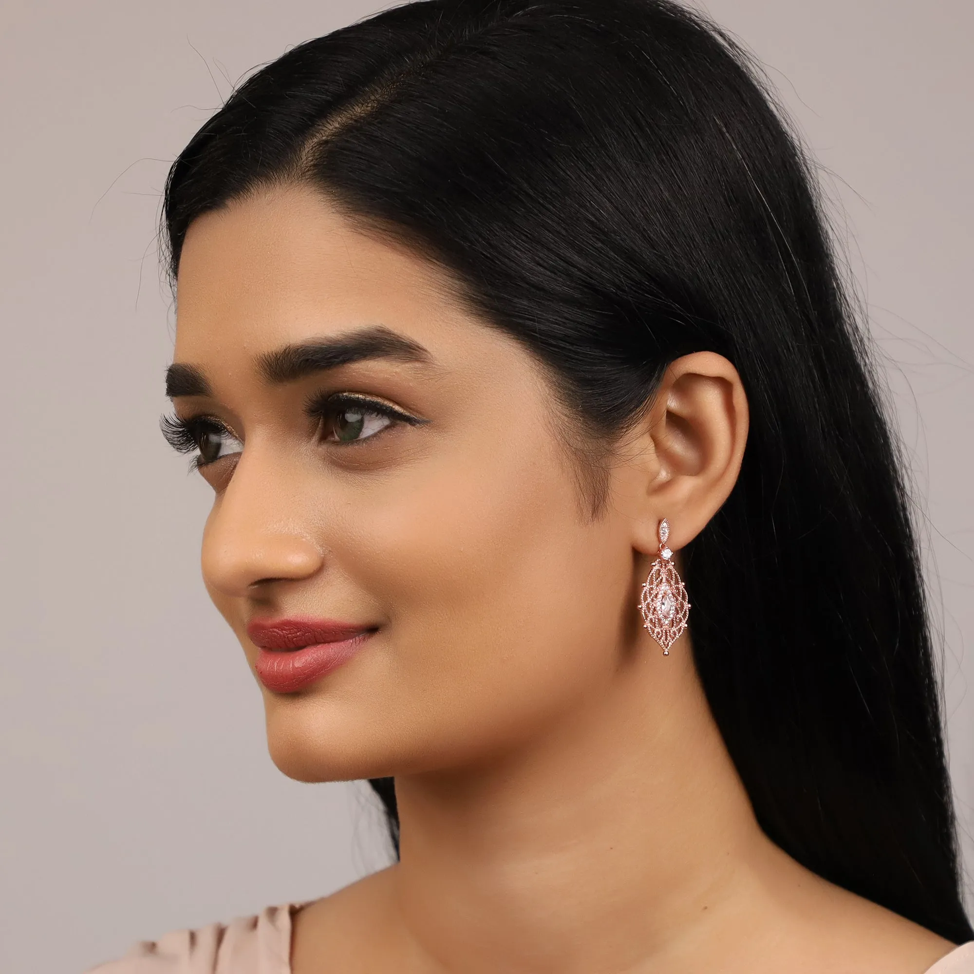 Rose Gold Opulent Desire Earrings