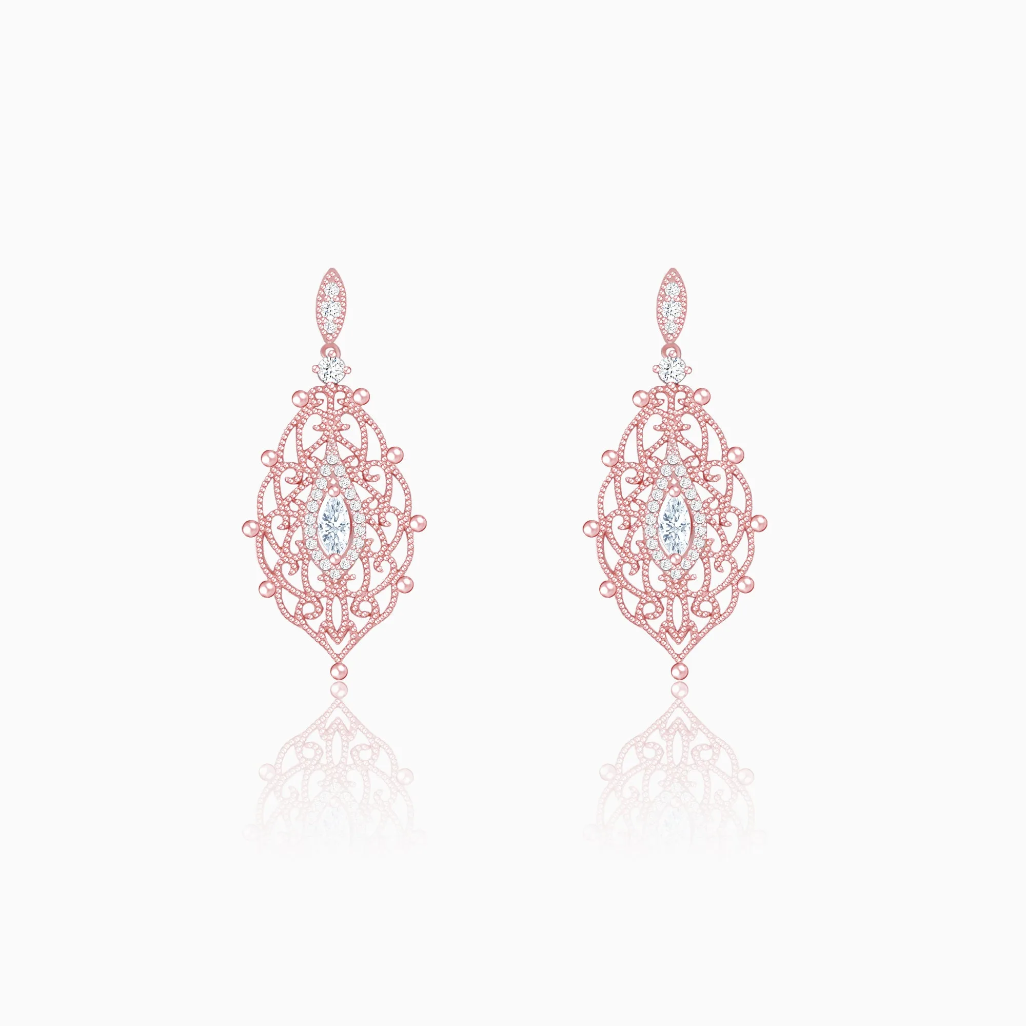 Rose Gold Opulent Desire Earrings
