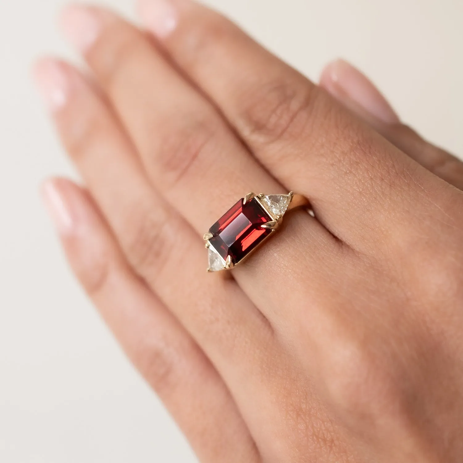 Royal Garnet & Diamond Ring