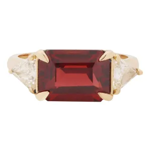 Royal Garnet & Diamond Ring