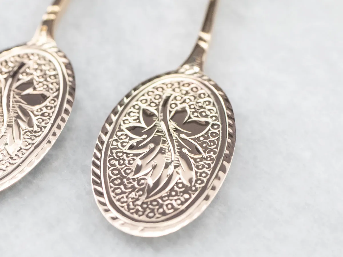 Ruby Gold Bar Drop Earrings