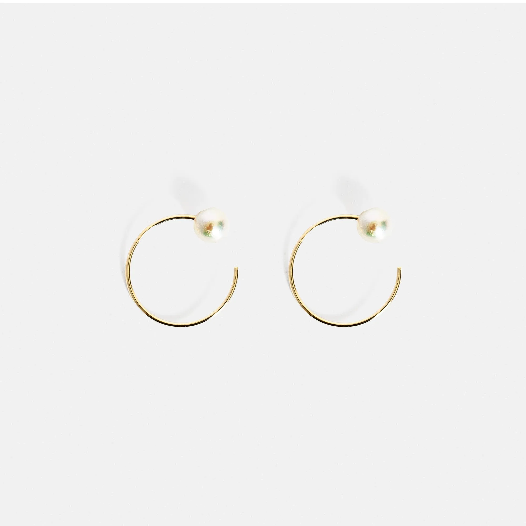 Saga Small Earrings with Pearls