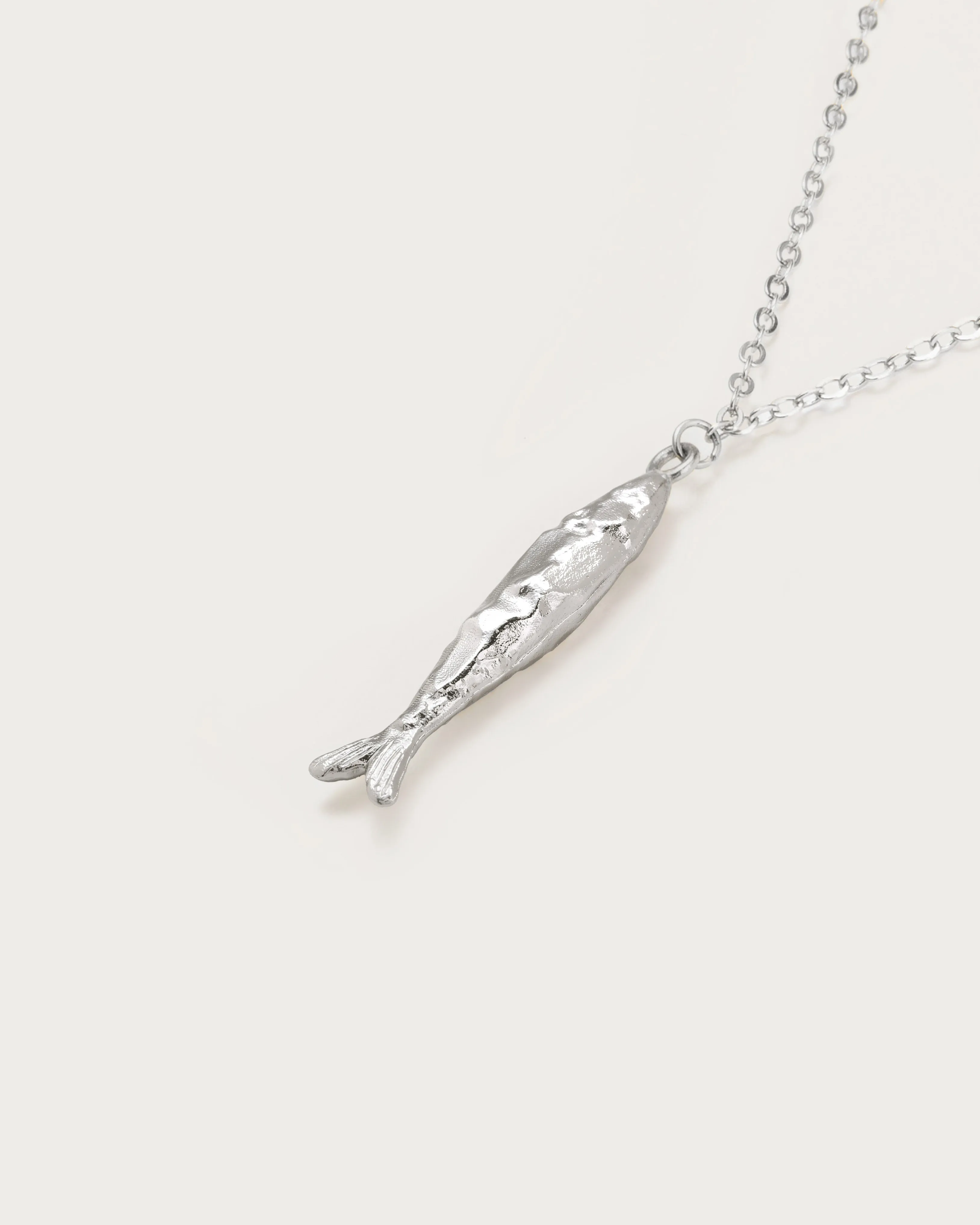 Silver Anchovy Necklace