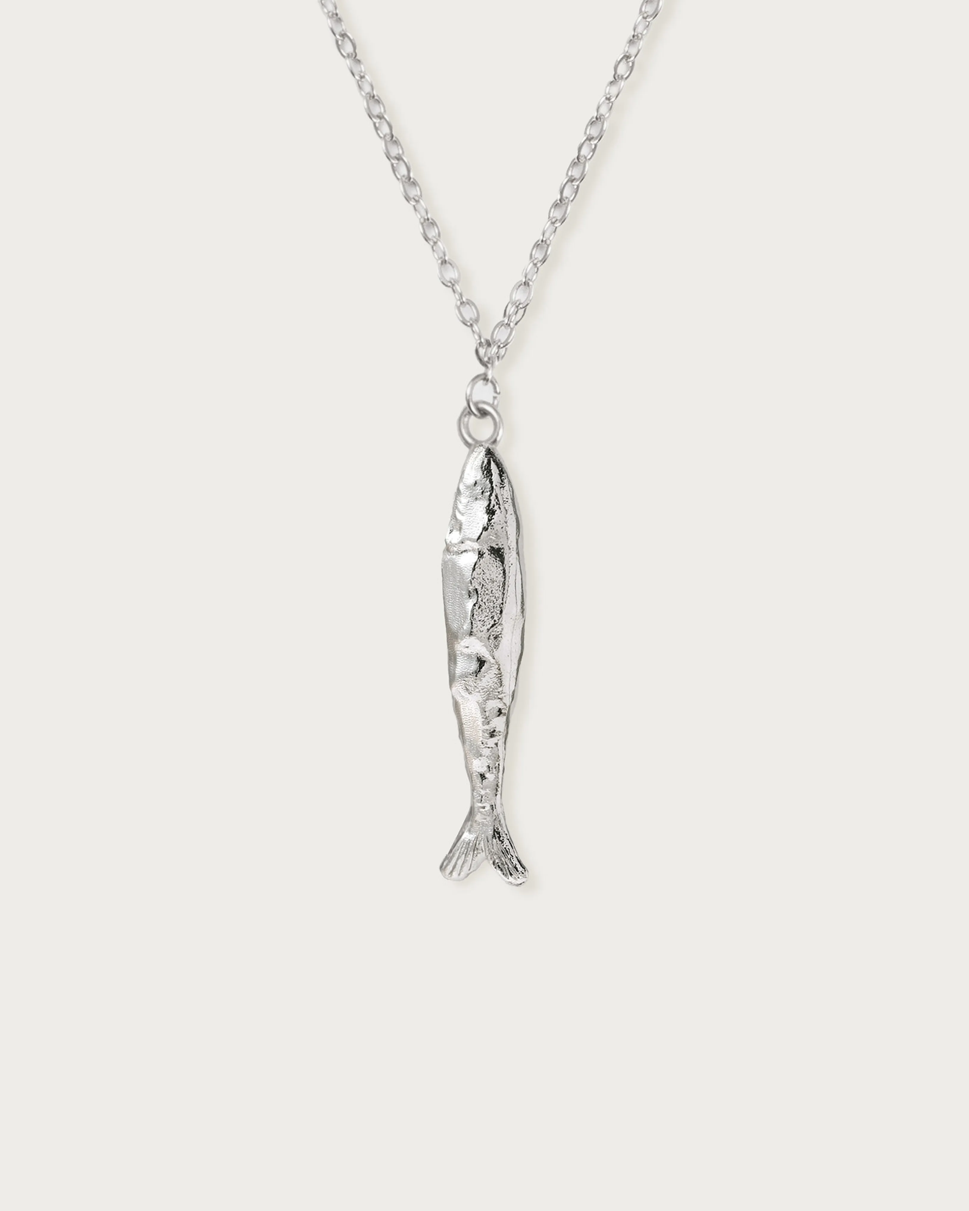 Silver Anchovy Necklace