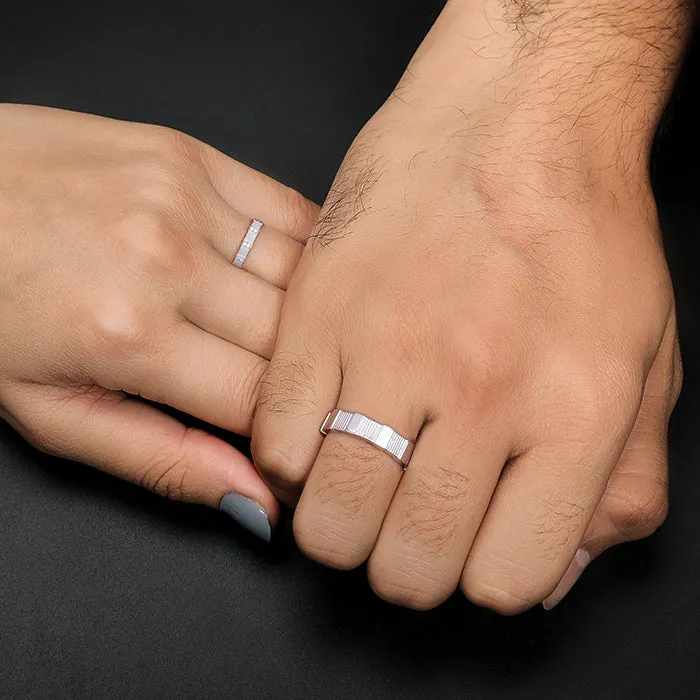 Silver Fair Love Couple Rings