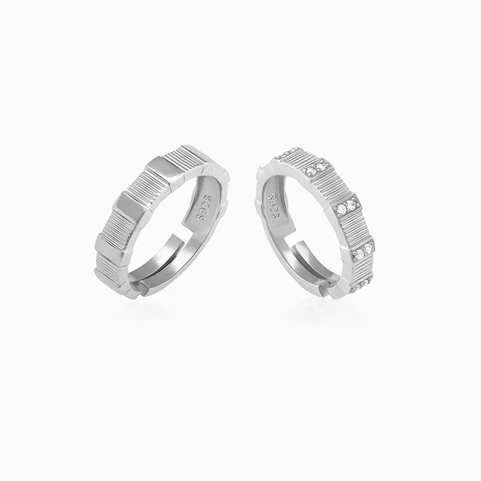 Silver Fair Love Couple Rings