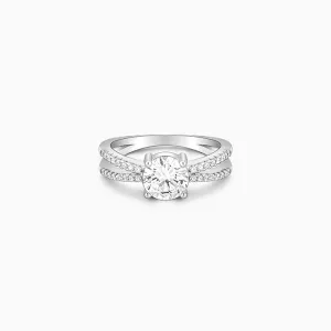 Silver Midnight Glitter Ring