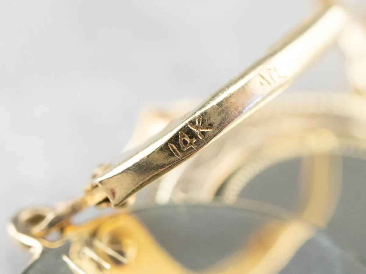 Simply Chic Gold Disk Drop Earrings