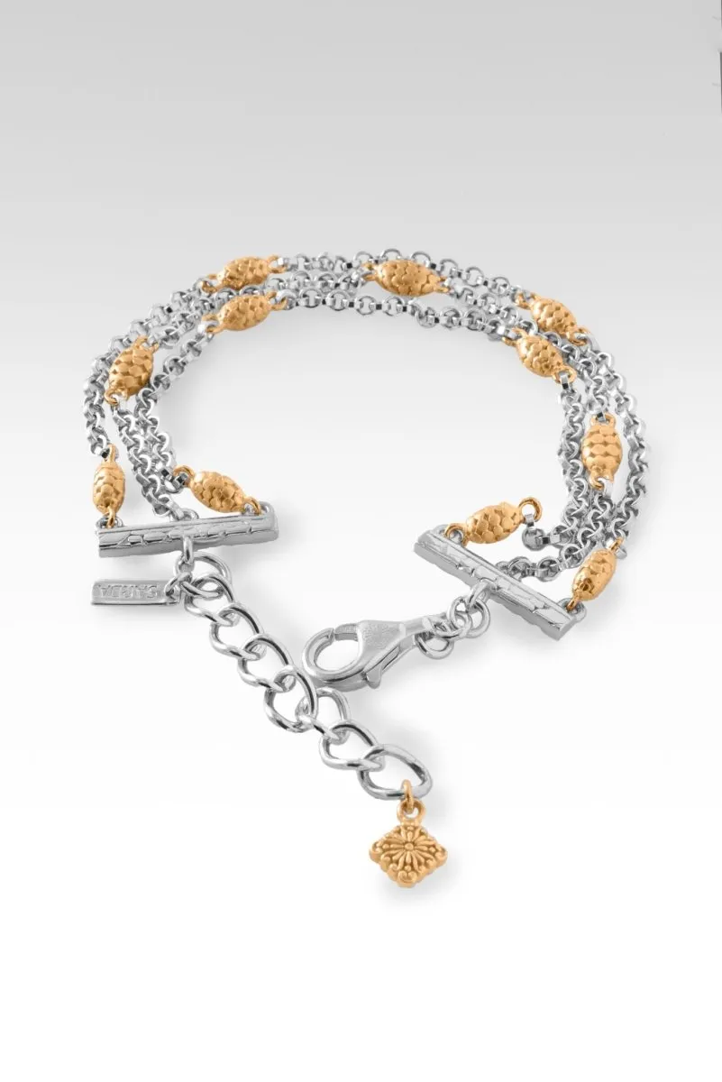 Sow Gentleness Bracelet? in 18K Gold & Rhodium Over Sterling Silver