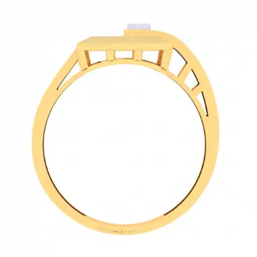 Square Shape Male Gold Ring With Yellow Stone\from Goldlite Collection