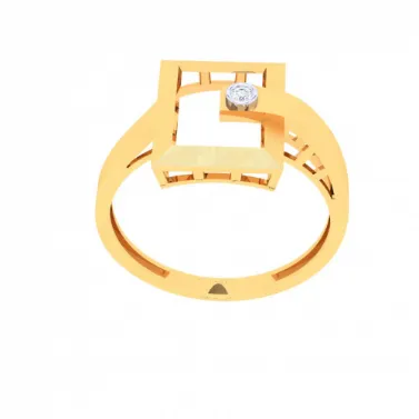 Square Shape Male Gold Ring With Yellow Stone\from Goldlite Collection