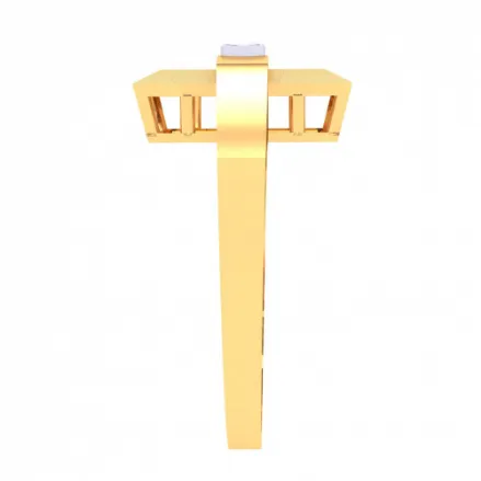 Square Shape Male Gold Ring With Yellow Stone\from Goldlite Collection