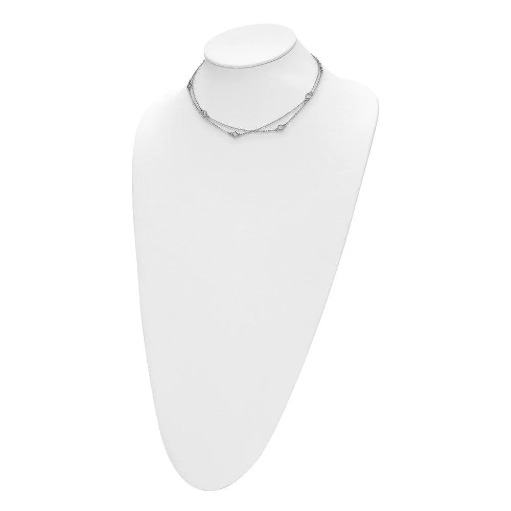 Stainless Steel Two Strand w/2in. Ext. Necklace