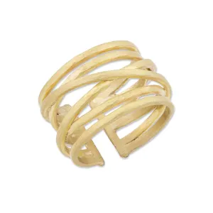 Stockholm Crosswire Ring 22k Gold