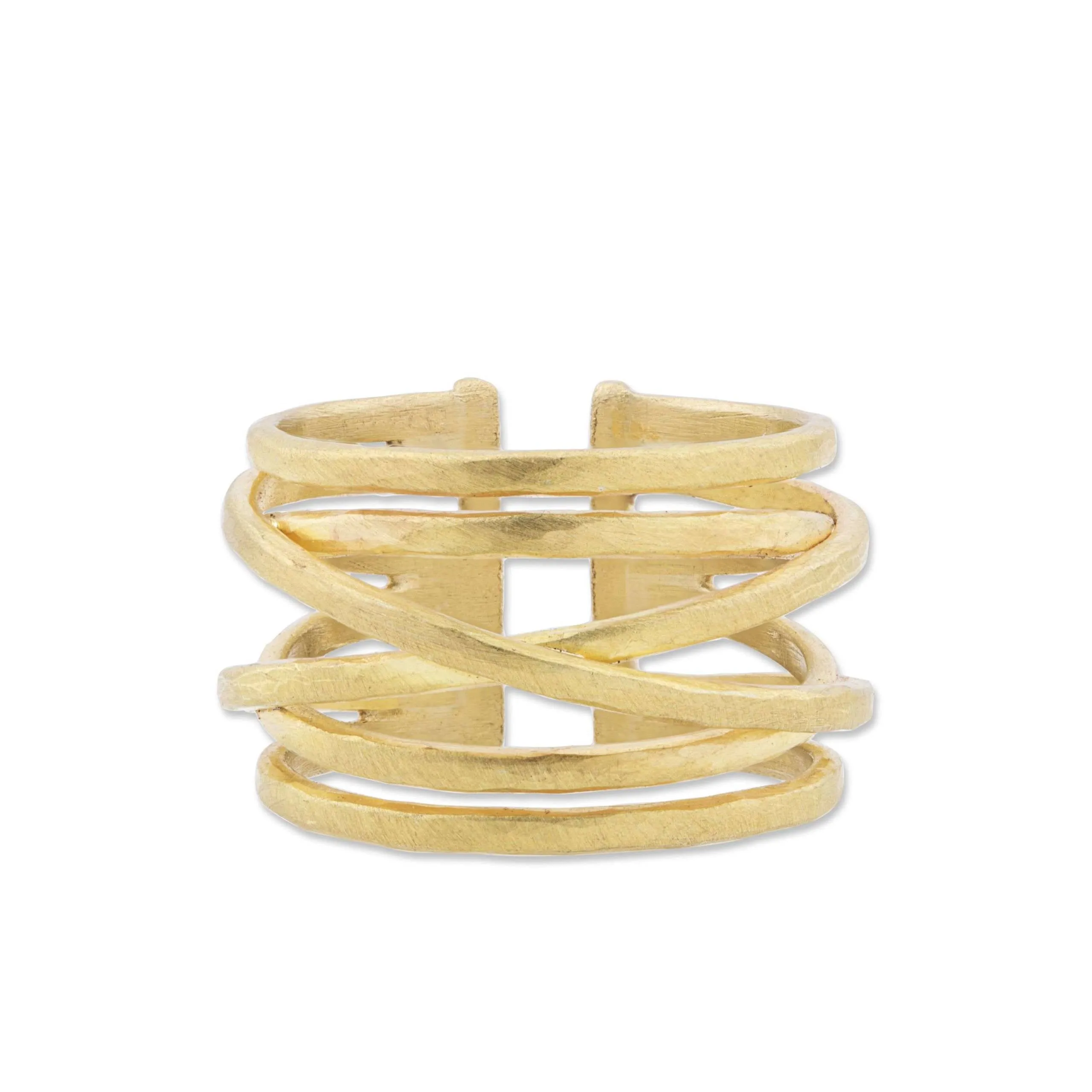 Stockholm Crosswire Ring 22k Gold