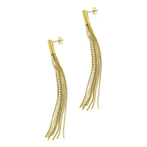 Tarnish Resistant 14k Gold Plated Fringe Drop Earrings