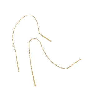 Tarnish Resistant 14k Gold Plated Threader Earrings