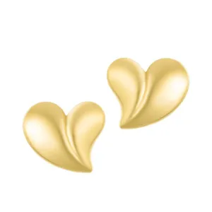 Tarnish Resistant Oversized Puffy Heart Earrings