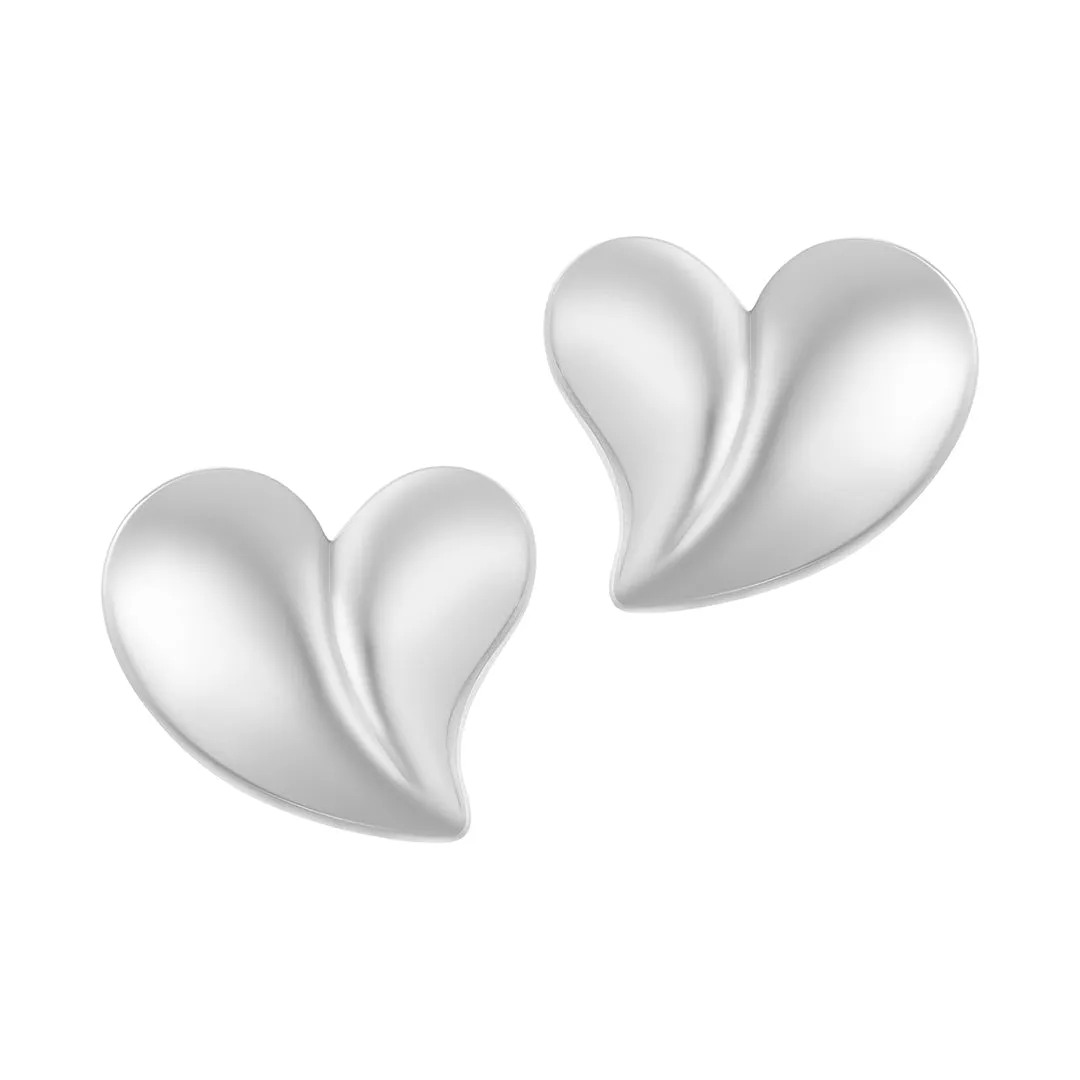 Tarnish Resistant Oversized Puffy Heart Earrings