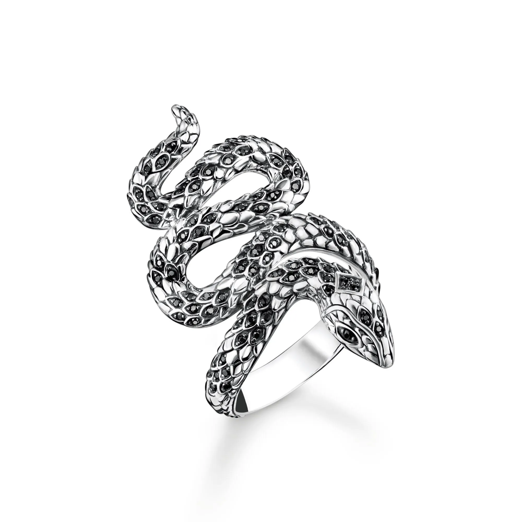 Thomas Sabo Sterling Silver Blackened Snake Ring