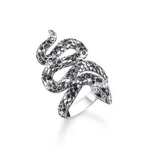 Thomas Sabo Sterling Silver Blackened Snake Ring