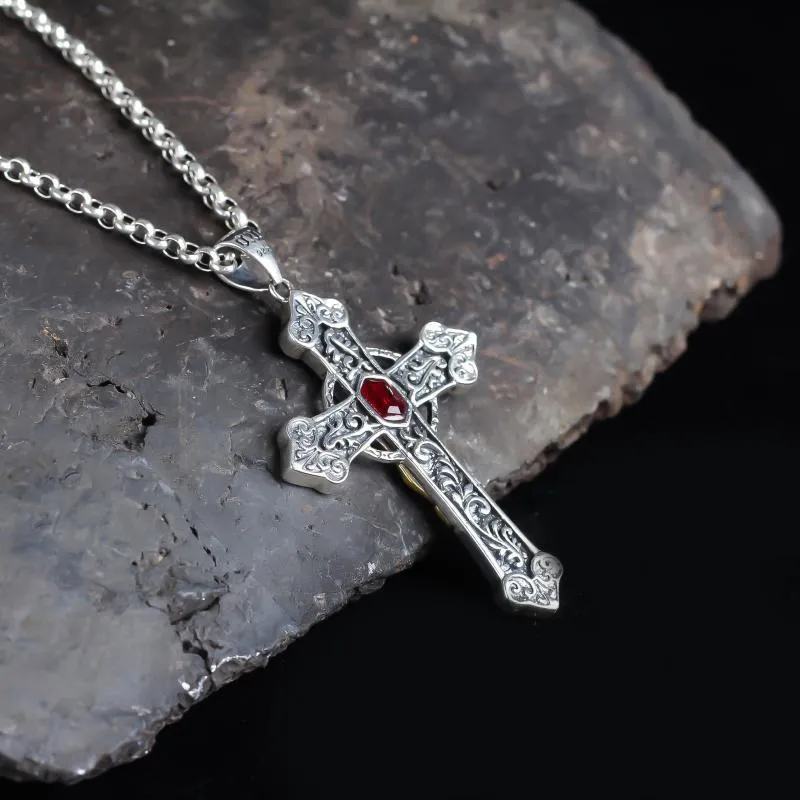Trendy S925 Virgin Mary Cross Virgencita Necklace