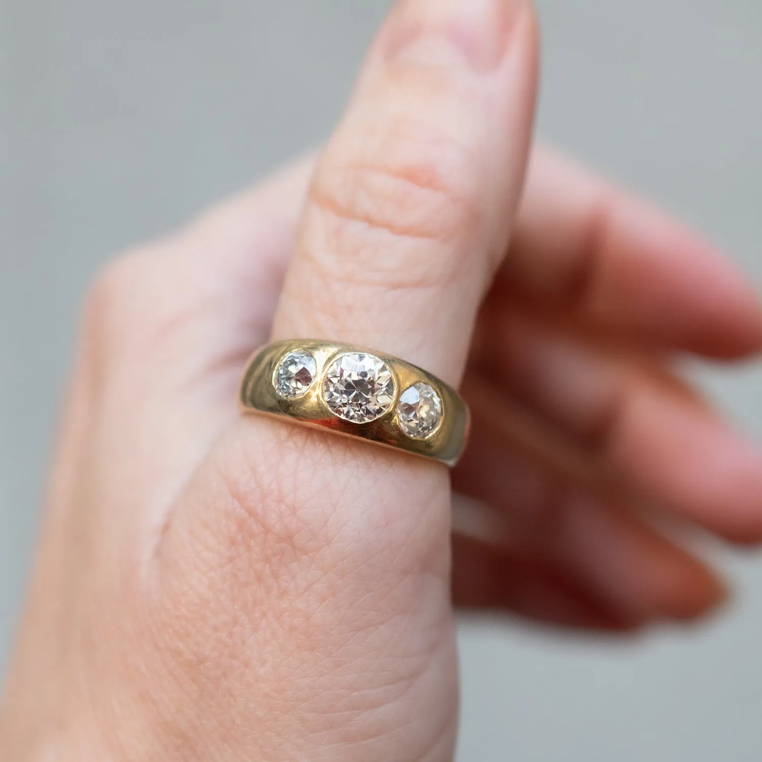 Triple Shine Diamond Ring