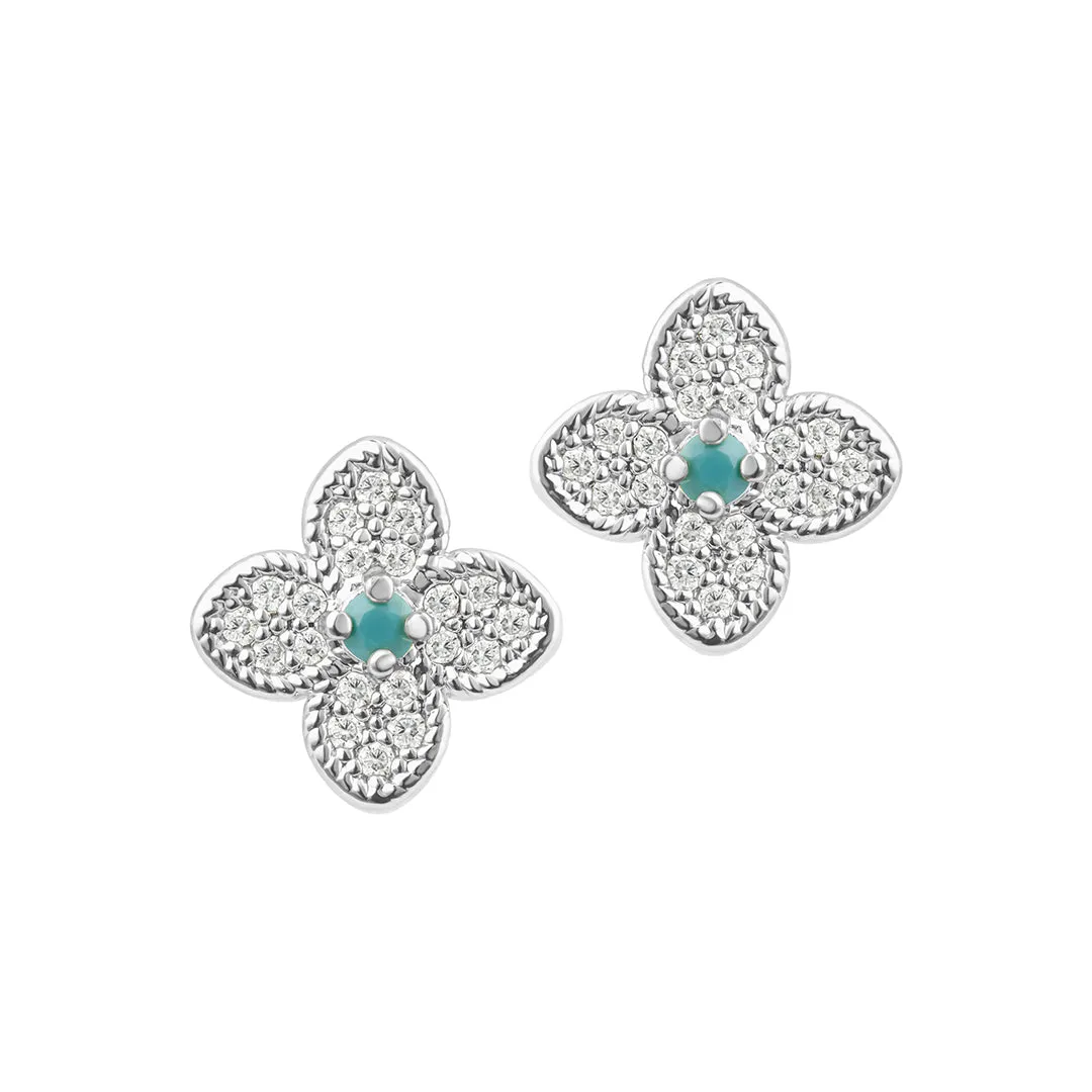 Turquoise Flower Earrings