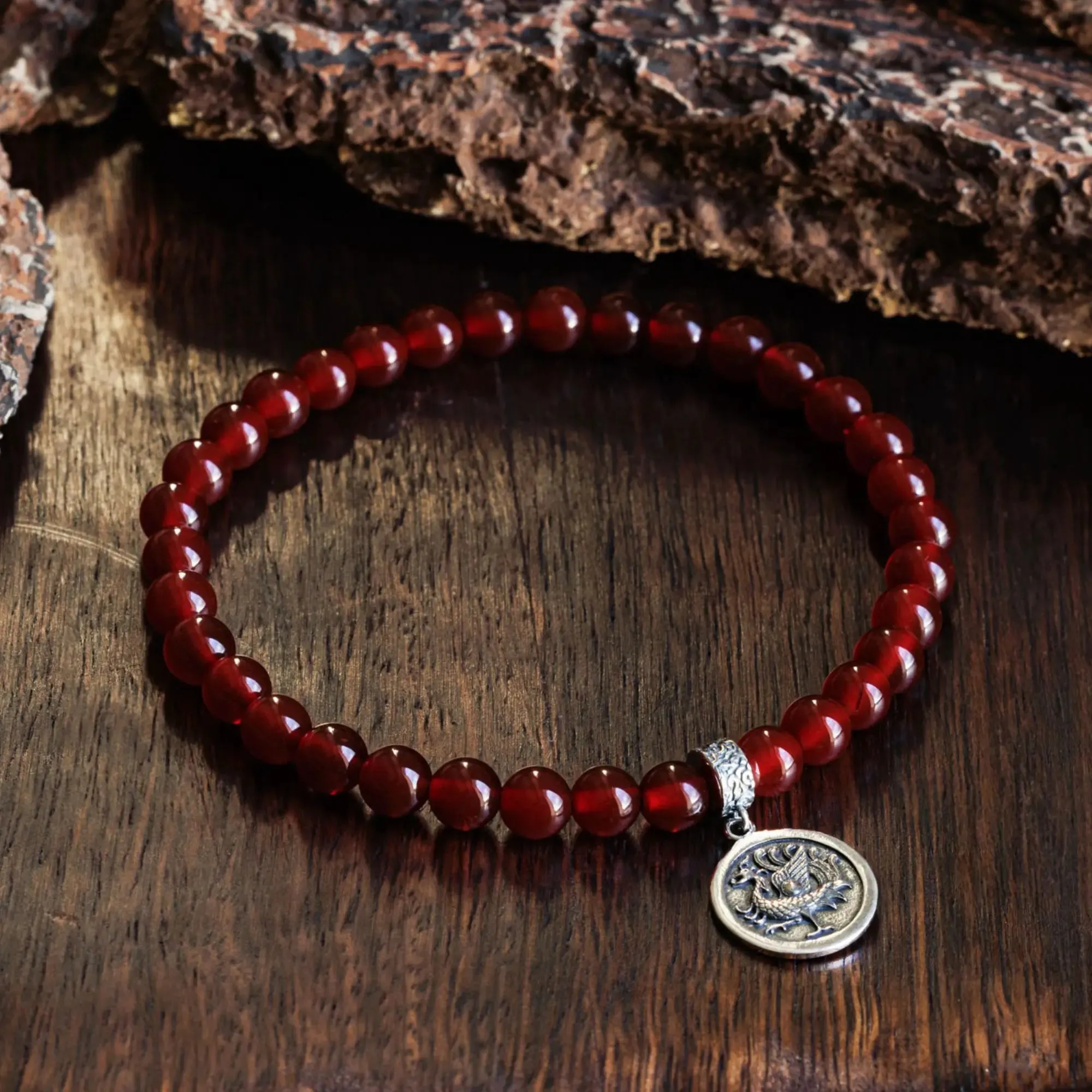 Vermillion Bird Bracelet (6mm)