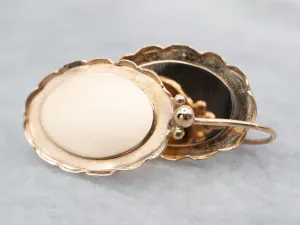 Vintage Gold Cufflink Drop Earrings
