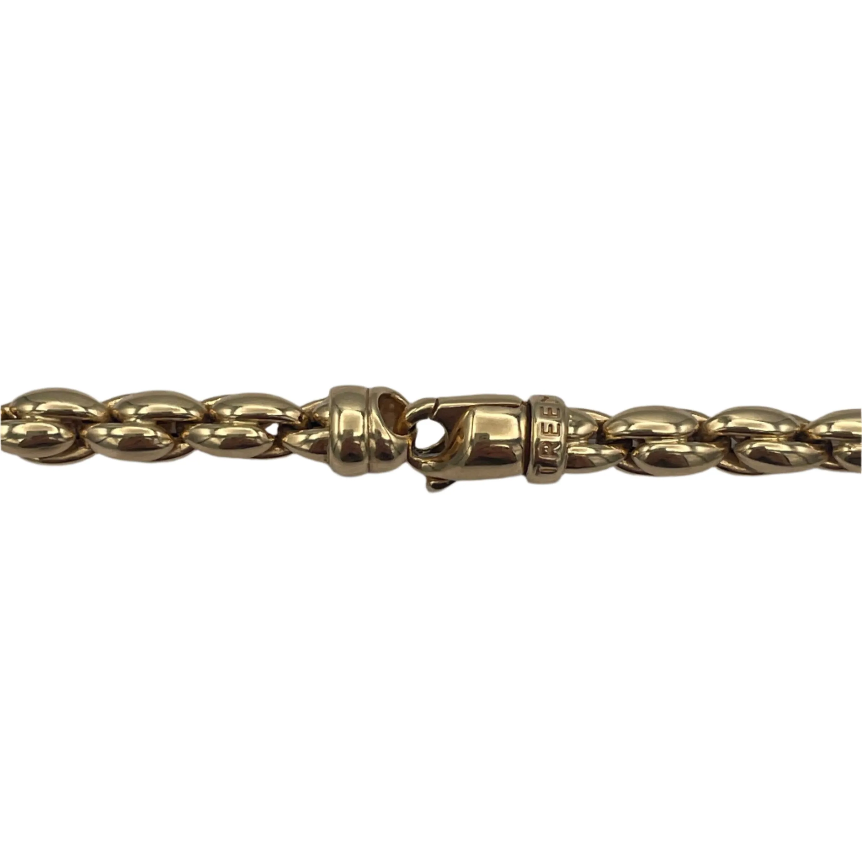 VINTAGE ITALIAN 18K YELLOW GOLD GRADUATED FANCY LINK