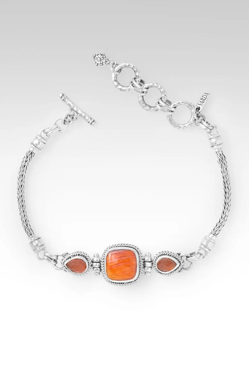 Waiting for Change Bracelet? in Orange Spiny Oyster & Carnelian