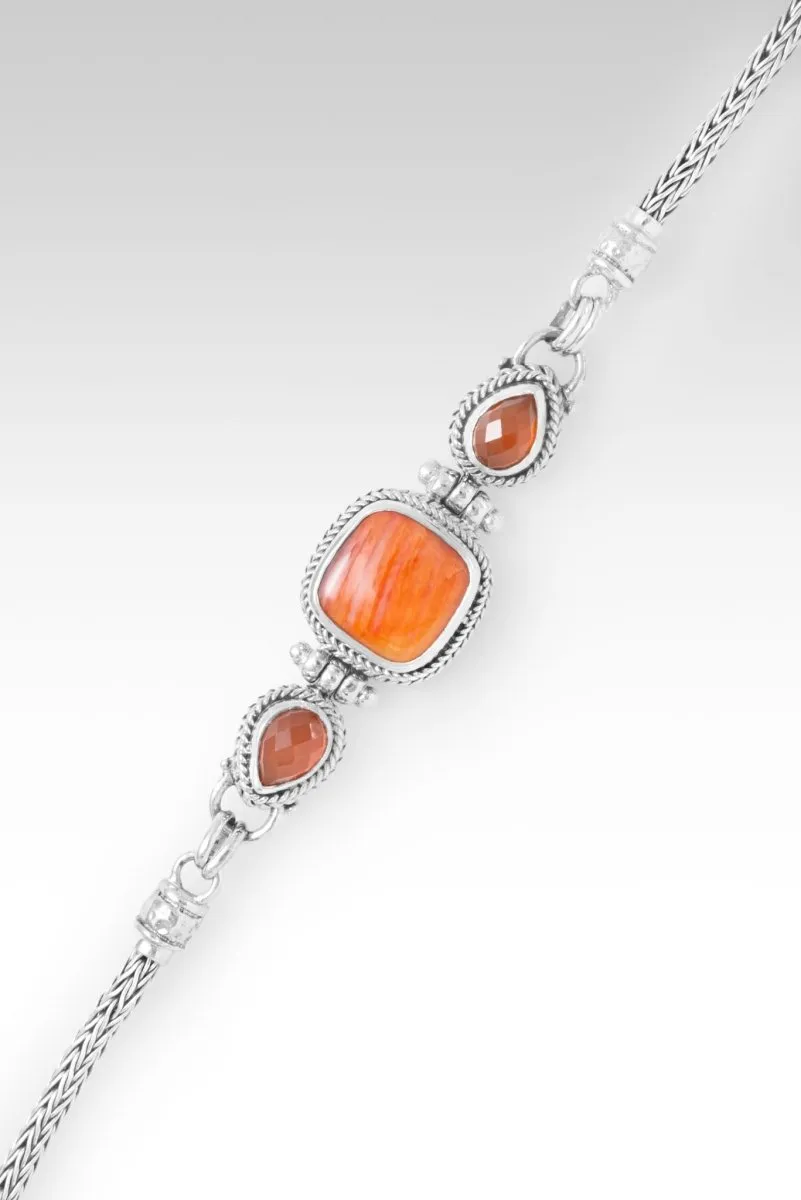 Waiting for Change Bracelet? in Orange Spiny Oyster & Carnelian